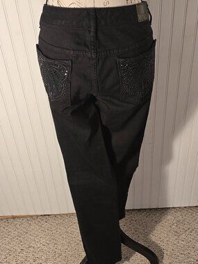 Express Mia Ultra Skinny Black Jeans with Embellished Back Pockets (10)